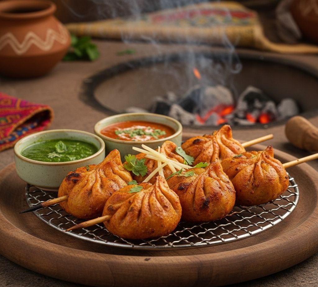 Chicken cheese fried momo