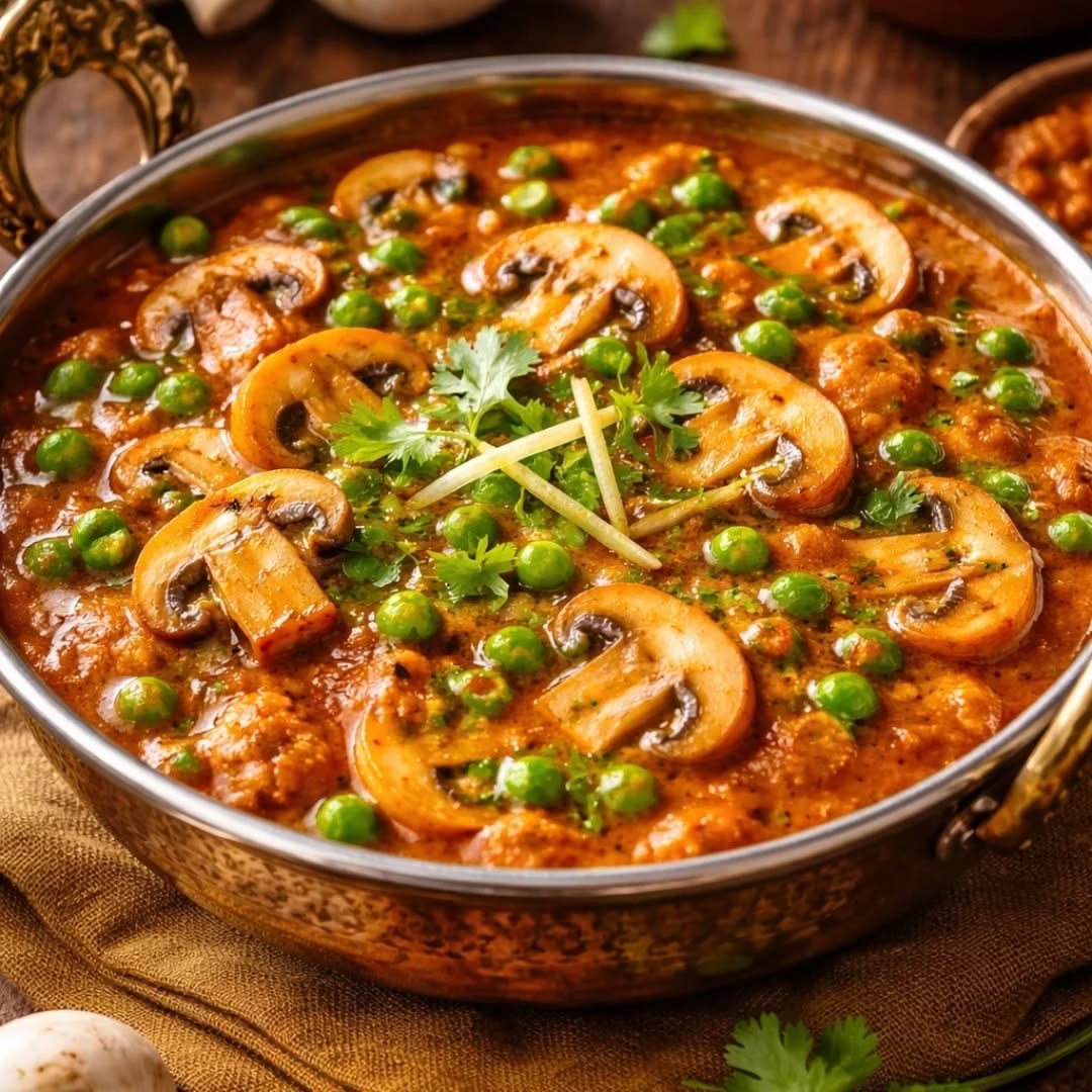 Kadai mushroom gravy