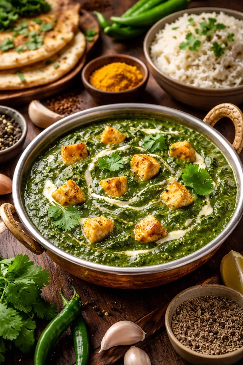 Palak panner gravy